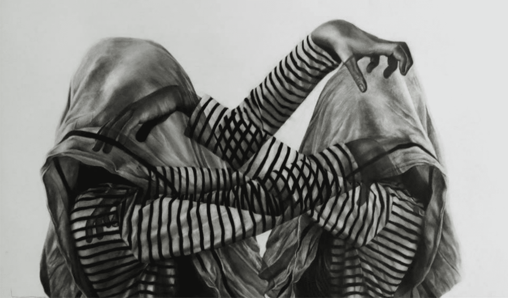 Samuel Martin, Anna, 120x80 cm. Fusain sur papier, 2017