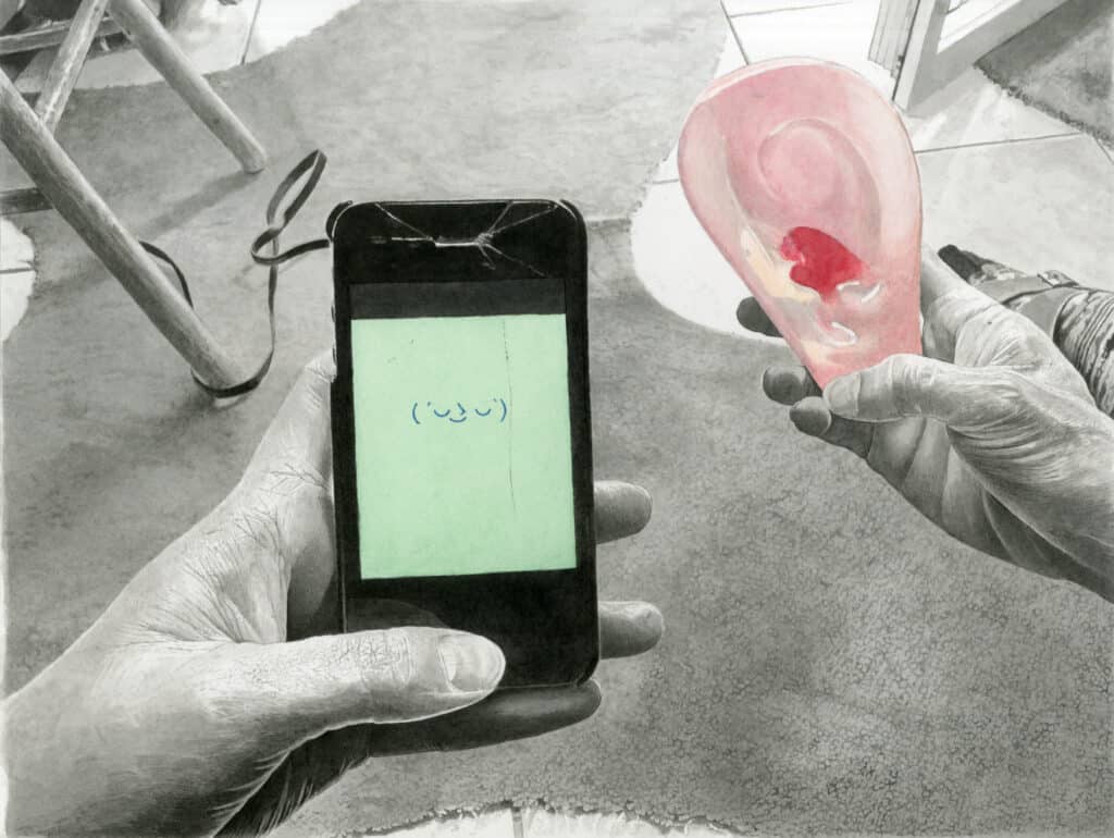 Camille Girard et Paul Brunet, L'oreille dans la main