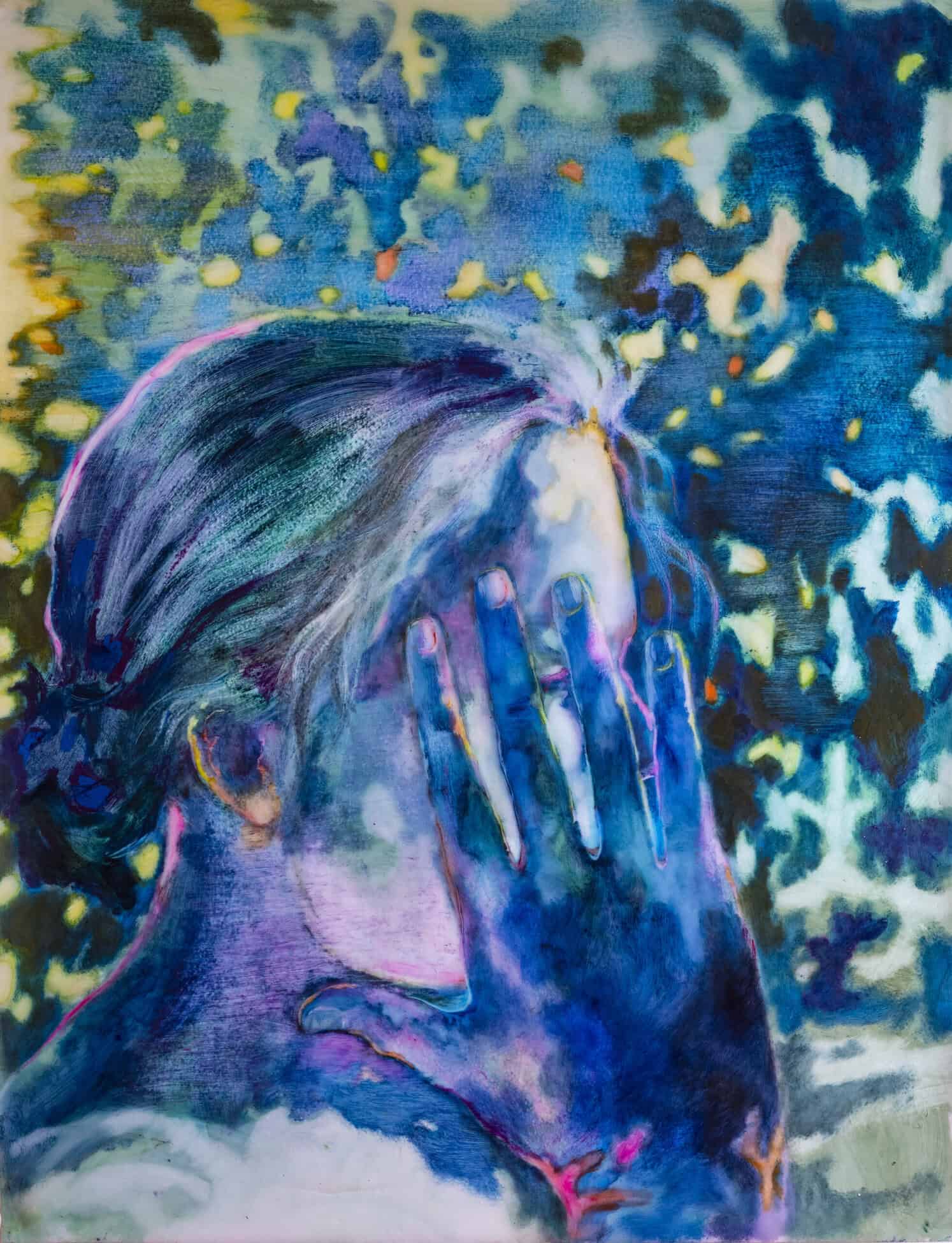 Aura, peinture a l'huile sur papier calque,  1525x120cm, 2025